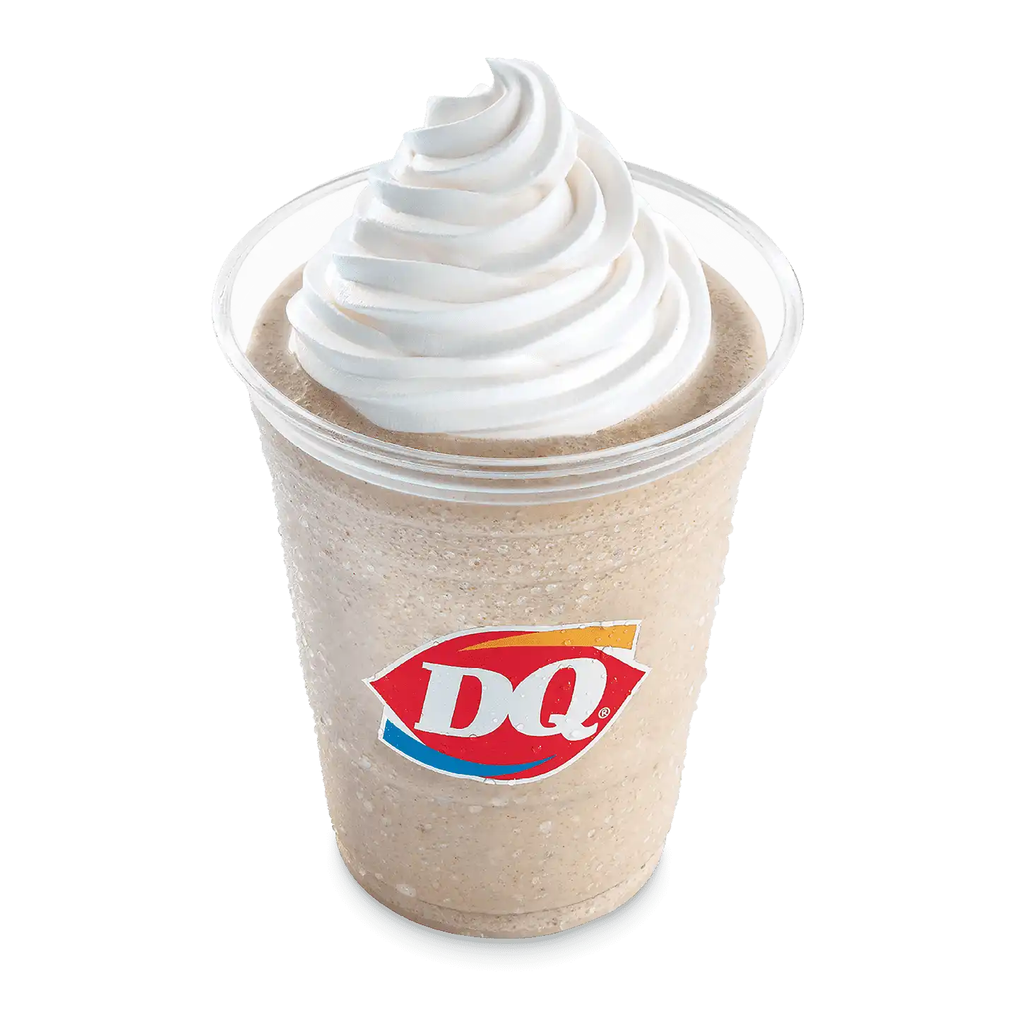 Vanilla Frappé with whipped cream topping in a DQ cup